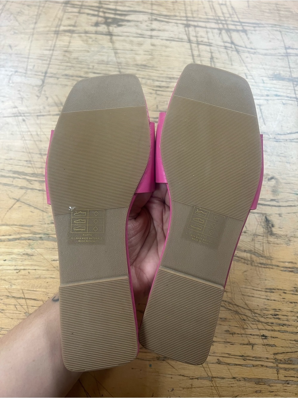 Fuchsia Embellished Slide Sandals by Unknown Brand - Picture 4 of 5
